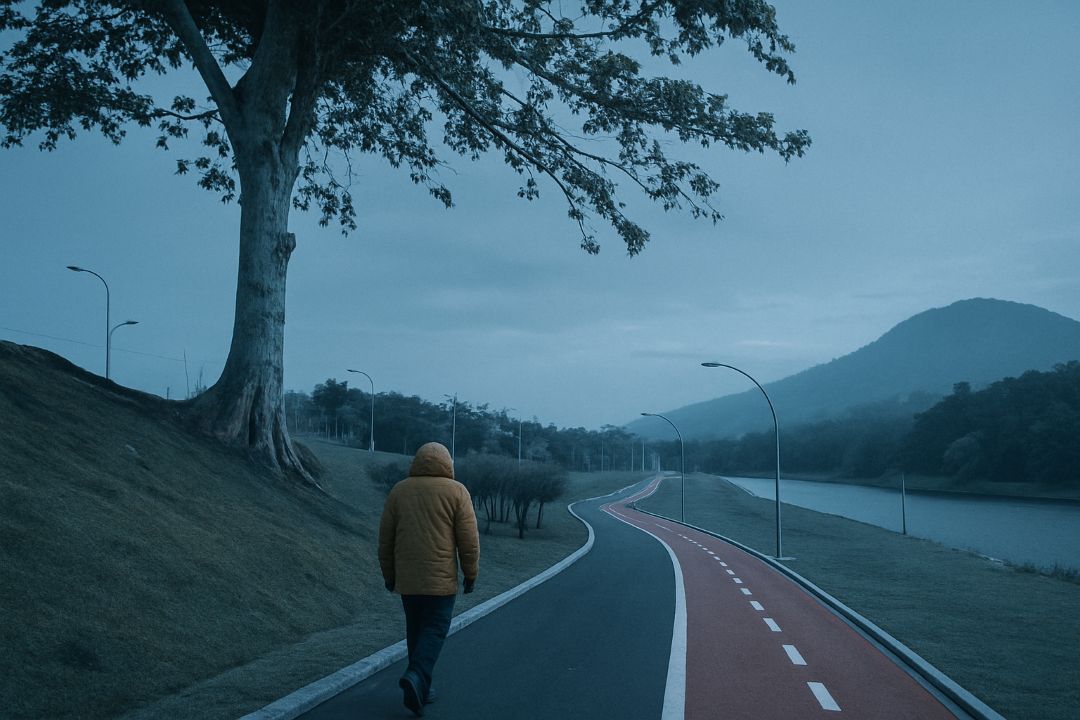 Via Verde em dia frio