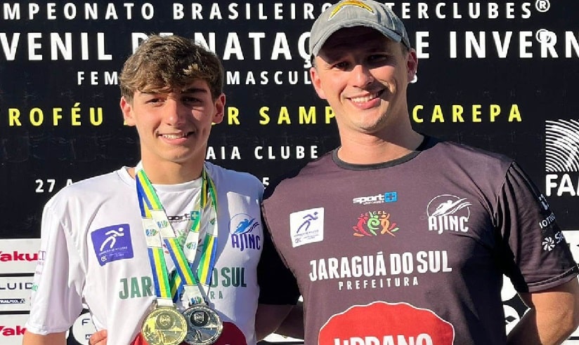 Natação: Jaraguaense conquista medalhas de ouro e prata no Brasileiro Juvenil