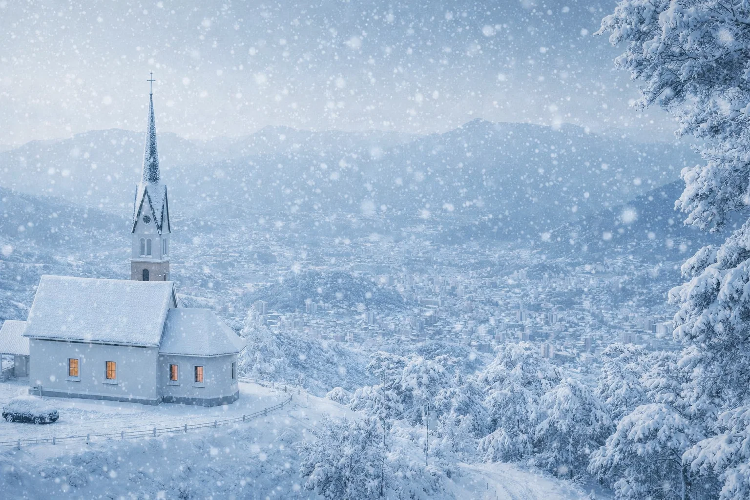 E se nevasse em Jaraguá do Sul? A cidade coberta de branco em um cenário impressionante que todo mundo gostaria de ver