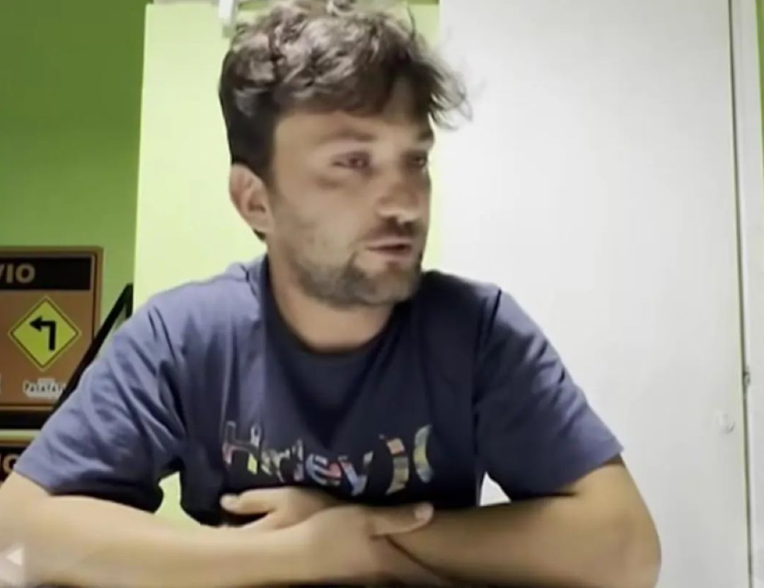 Piloto Elves de Bem Crescêncio durante depoimento sobre a queda do balão em Praia Grande, SC