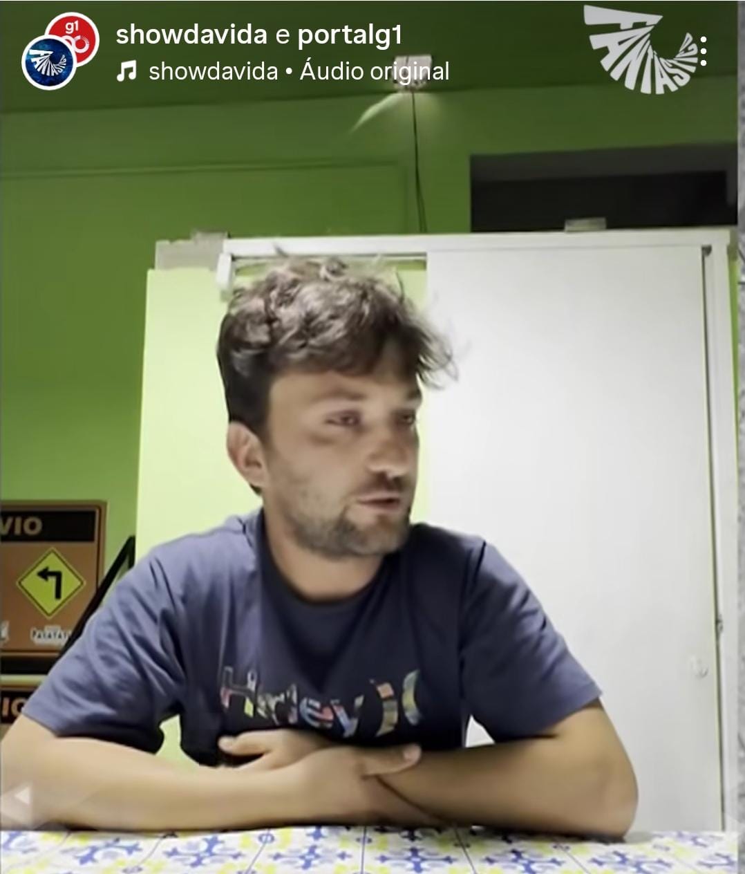 Piloto Elves de Bem Crescêncio durante depoimento sobre a queda do balão em Praia Grande, SC