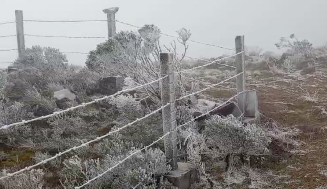 Cidade de Santa Catarina registra sensação térmica de -29ºC
