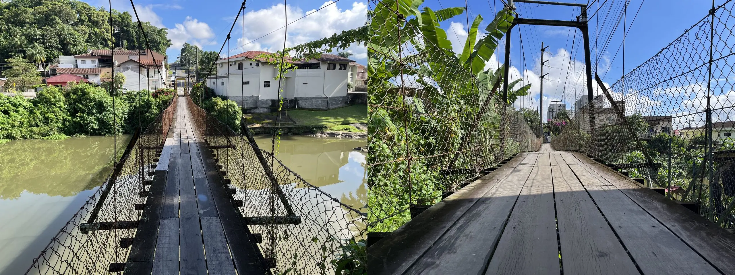 Pontes pênseis passam por revitalização em Jaraguá do Sul