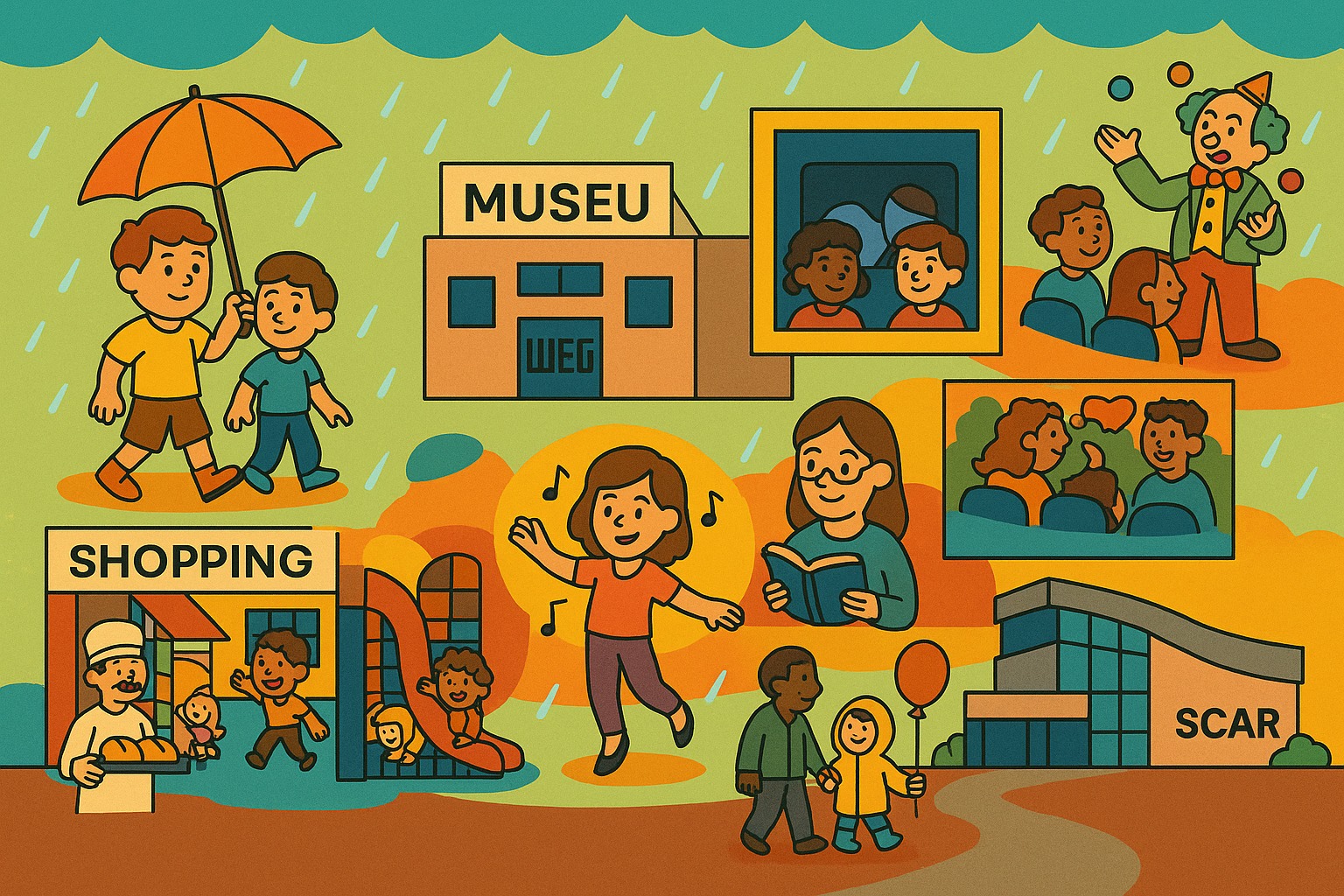 Diversão em dias de chuva: o que fazer com as crianças em Jaraguá do Sul