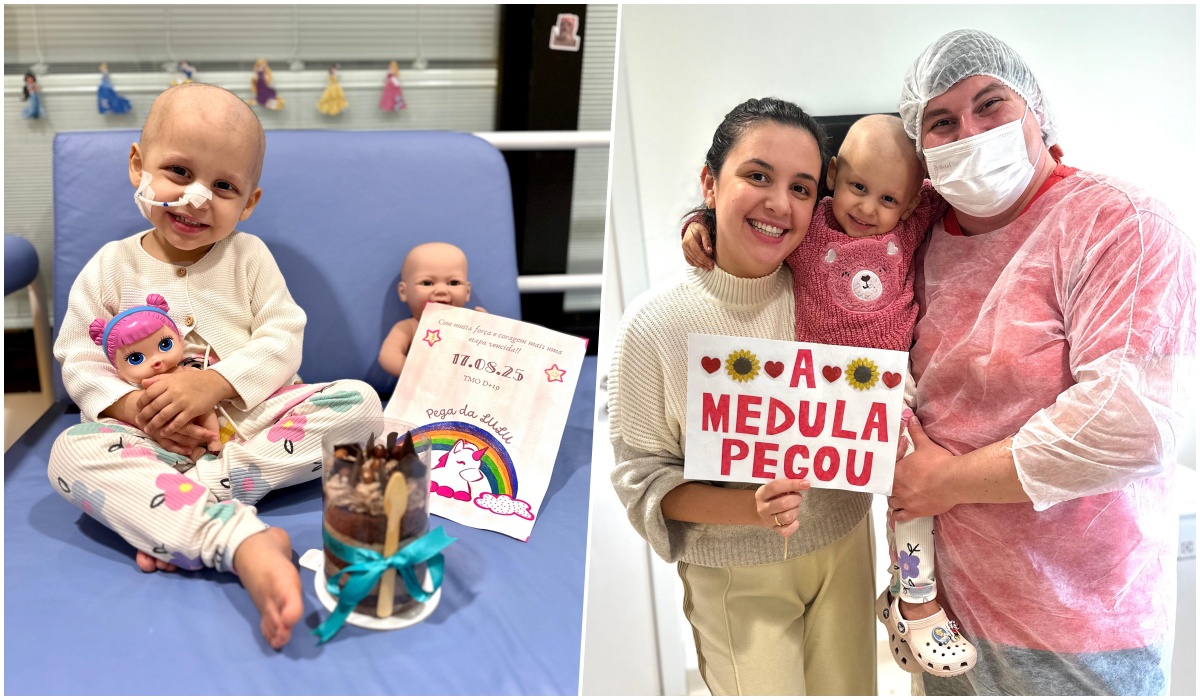 Lulu contra o câncer: família de Jaraguá celebra sucesso do transplante de medula da pequena