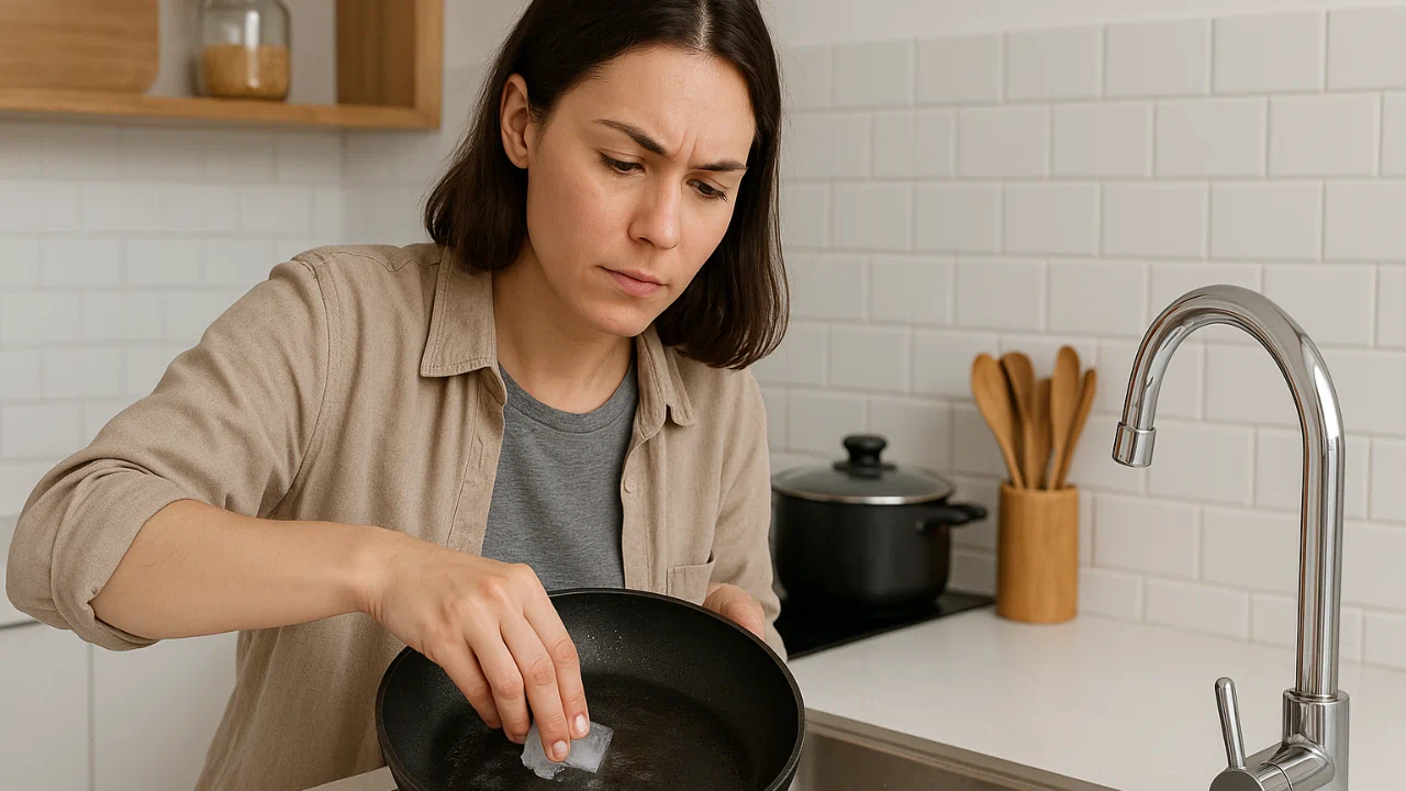 5 truques com gelo que ajudam na limpeza de frigideiras, panelas e utensílios