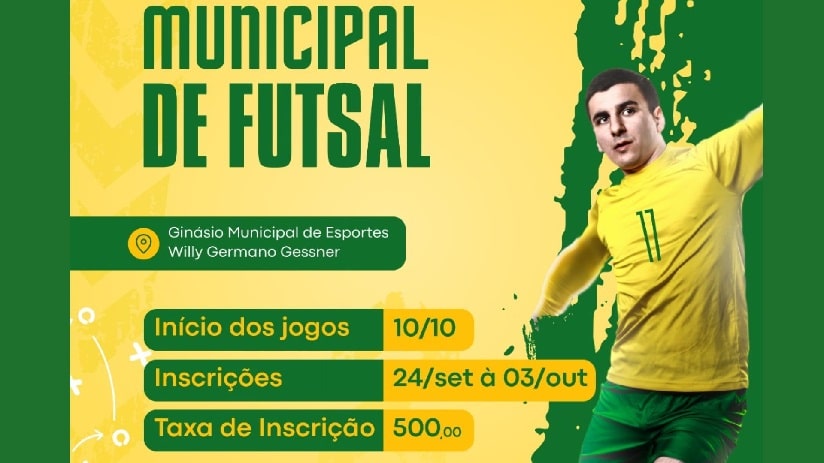 Futsal: Campeonato Municipal de Corupá tem inscrições abertas em 2025