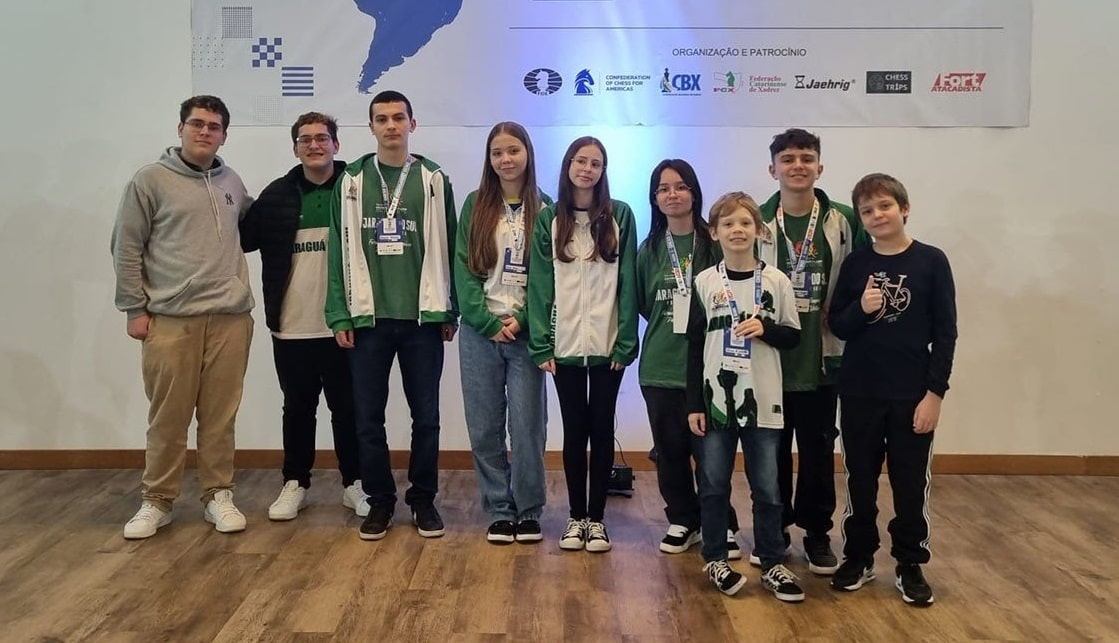 Xadrez: Jaraguaenses se garantem entre os melhores colocados no Pan-Americano Escolar