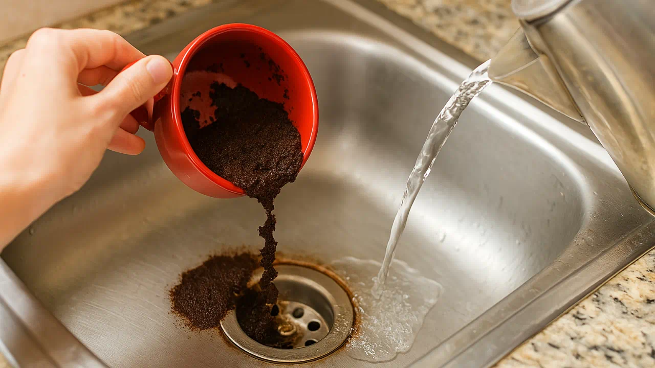 Esse segredo com pó de café elimina odores ruins do ralo rapidamente