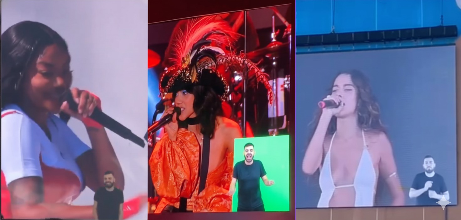 Quem é o intérprete de Libras de Jaraguá do Sul que conquistou Charli XCX e Ludmilla nos palcos?