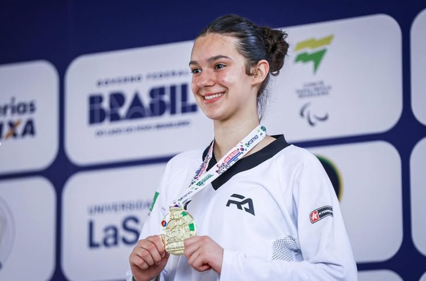 É ouro! Atleta de Jaraguá conquista o topo do pódio na Copa do Brasil de Taekwondo