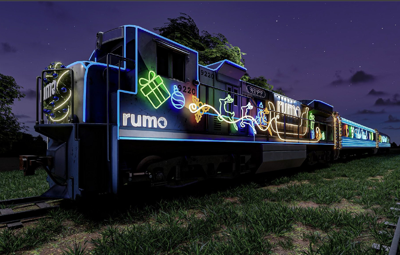 Confira quais cidades da região vão receber o trem iluminado de Natal em dezembro