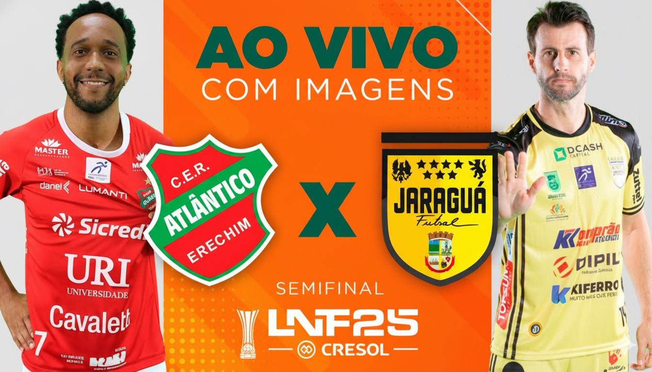 Assista ao vivo: Jaraguá decide vaga na final da Liga Futsal contra o Atlântico