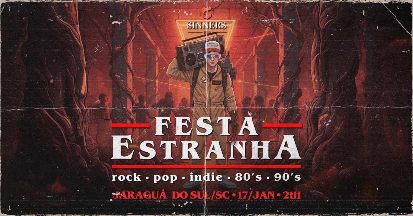 Festa estranha promete agitar Jaraguá com hits dos anos 80, 90 e 2000; veja detalhes!