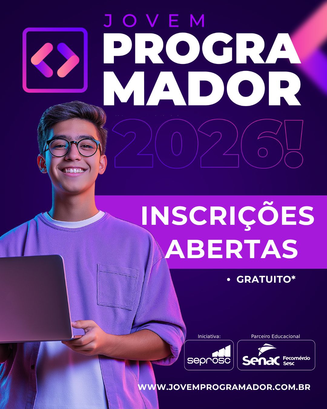 Quer trabalhar com tecnologia? Programa gratuito oferece formação em TI para jovens em Jaraguá do Sul