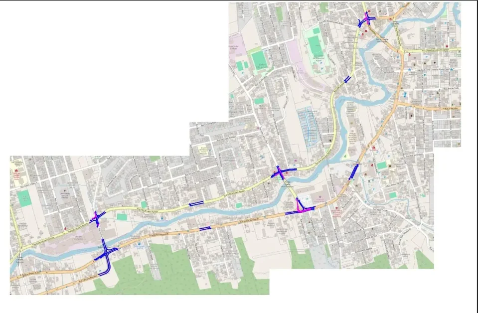 Mudança no trânsito: implantação do binário avança nas ruas João Januário Ayroso e Walter Marquardt