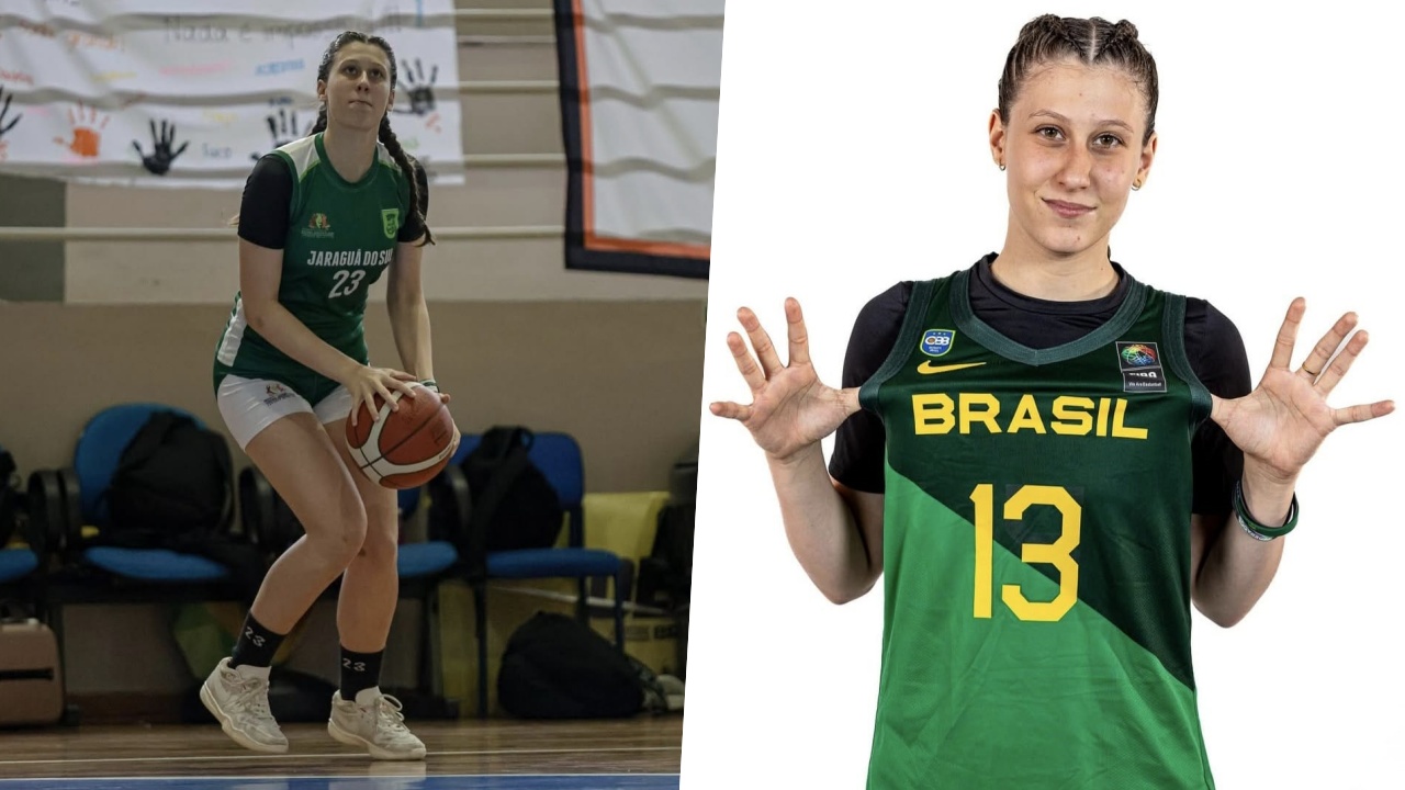 Aos 16 anos, atleta jaraguaense assina com gigante do basquete brasileiro