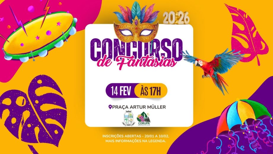 Corupá: Prefeitura lança concurso de fantasias de carnaval