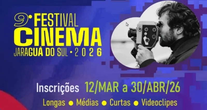 9º Festival de Cinema de Jaraguá do Sul abre inscrições –   Saiba mais!