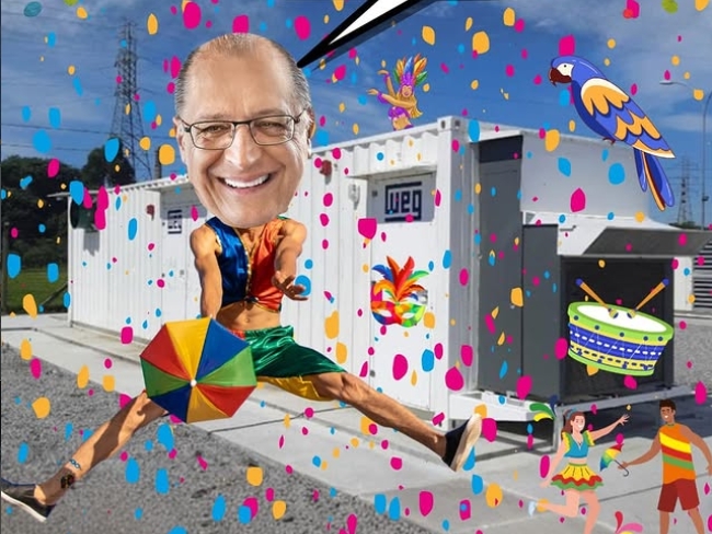 Alckmin comemora no Instagram investimento da WEG na maior fábrica de baterias do Brasil