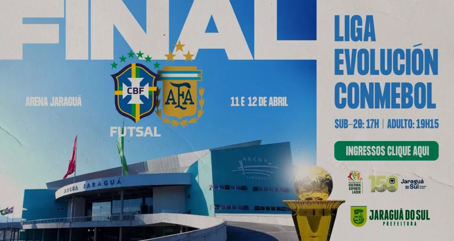 Arena Jaraguá recebe Brasil x Argentina com ingressos gratuitos. Garanta o seu!