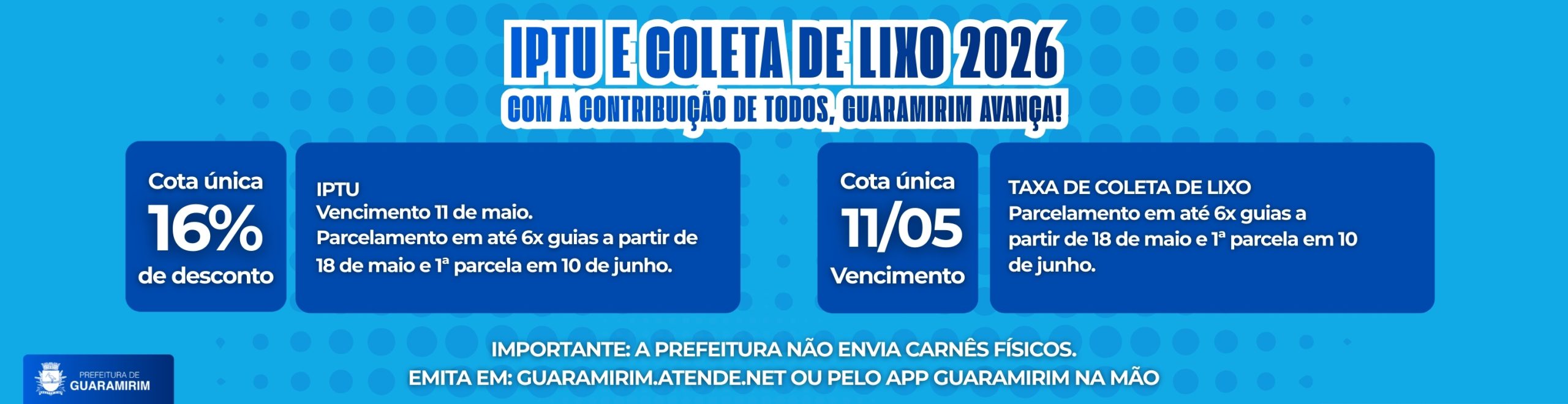 Prefeitura Guaramirim banner natal caminho de luz