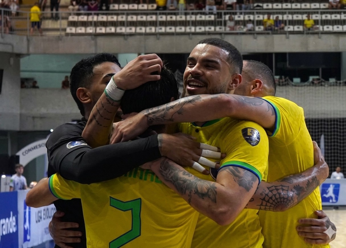 Brasil vence Argentina na Arena Jaraguá e é campeão sul-americano de futsal; veja os gols das partidas