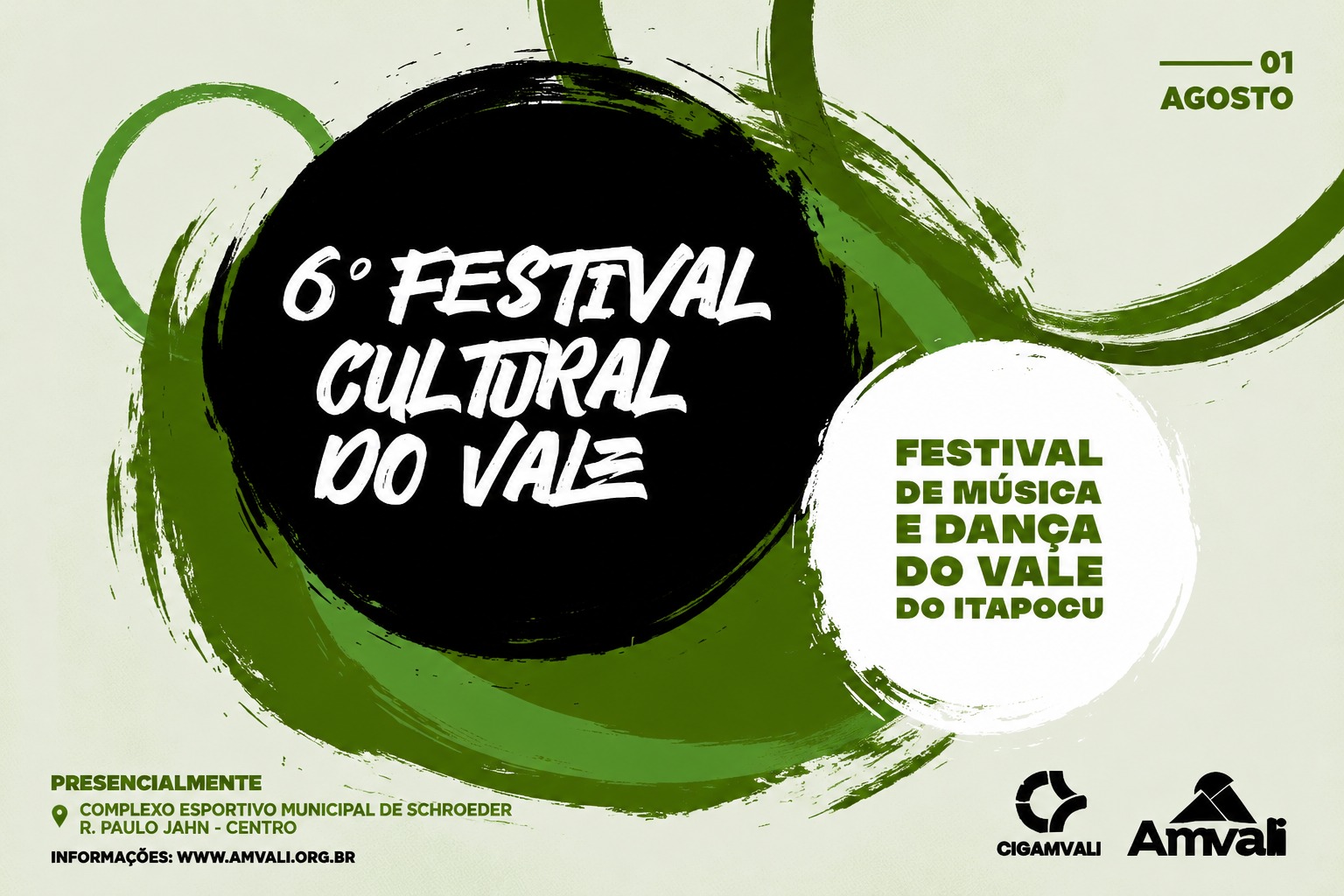 Festival Cultural do Vale reúne música, dança e gastronomia em Schroeder neste sábado (1º)