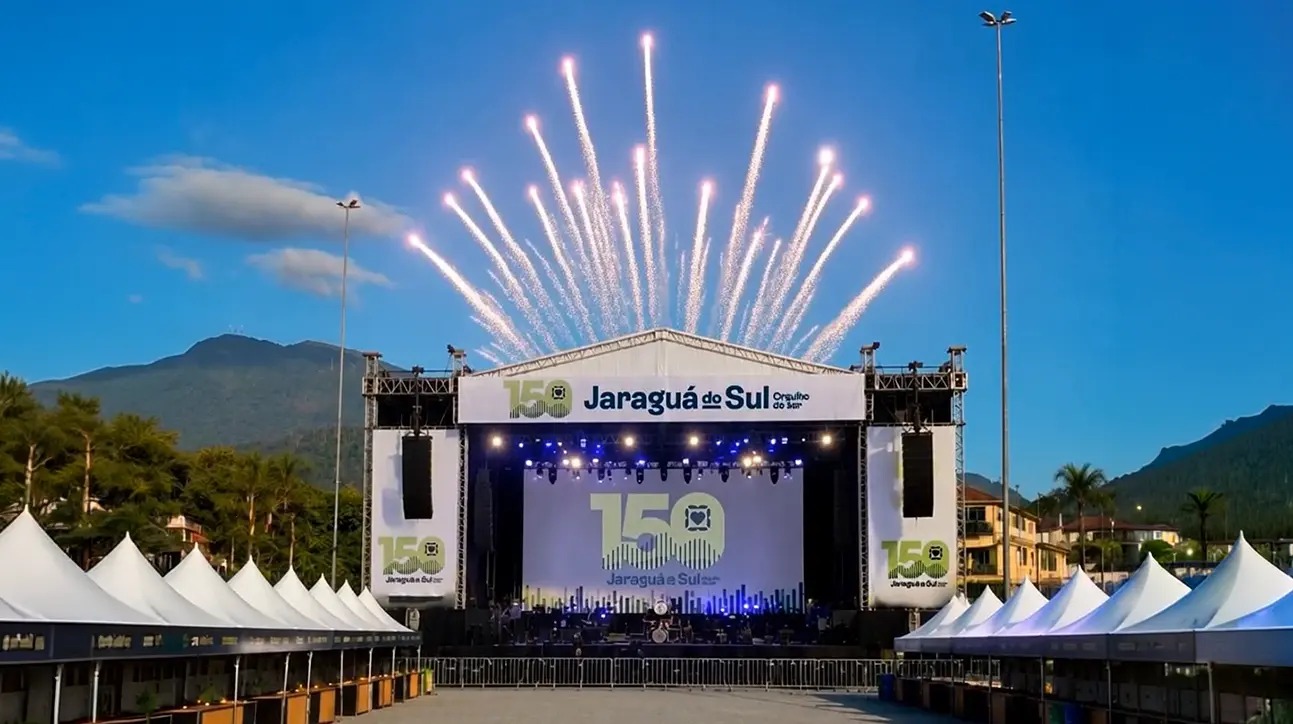 Jaraguá do Sul 150 anos: veja a programação completa dos três dias de shows gratuitos na Arena Jaraguá