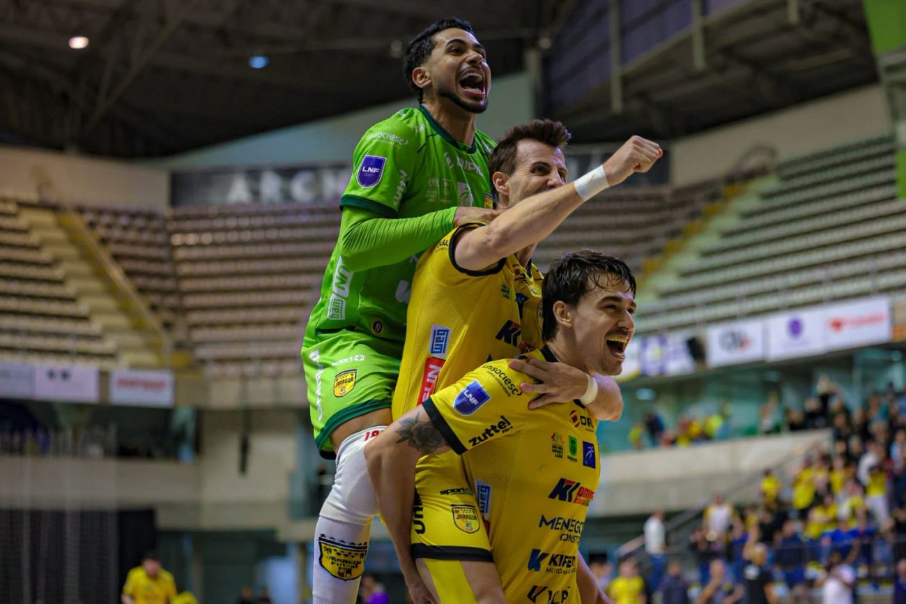Jaraguá Futsal marca seis vezes e vence o Atlântico pela LNF na Arena; veja os gols