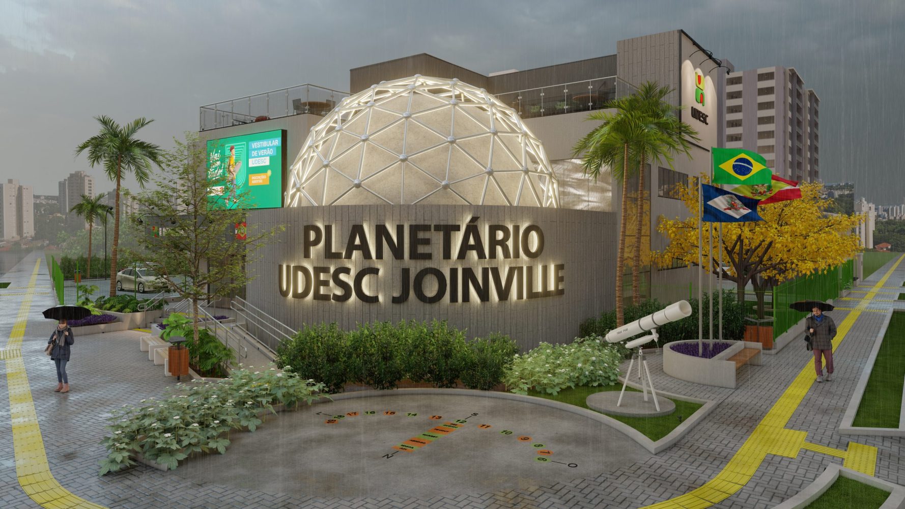 Como vai ser o novo planetário de Joinville? Projeto prevê domo digital, cafeteria e terraço para observar o céu