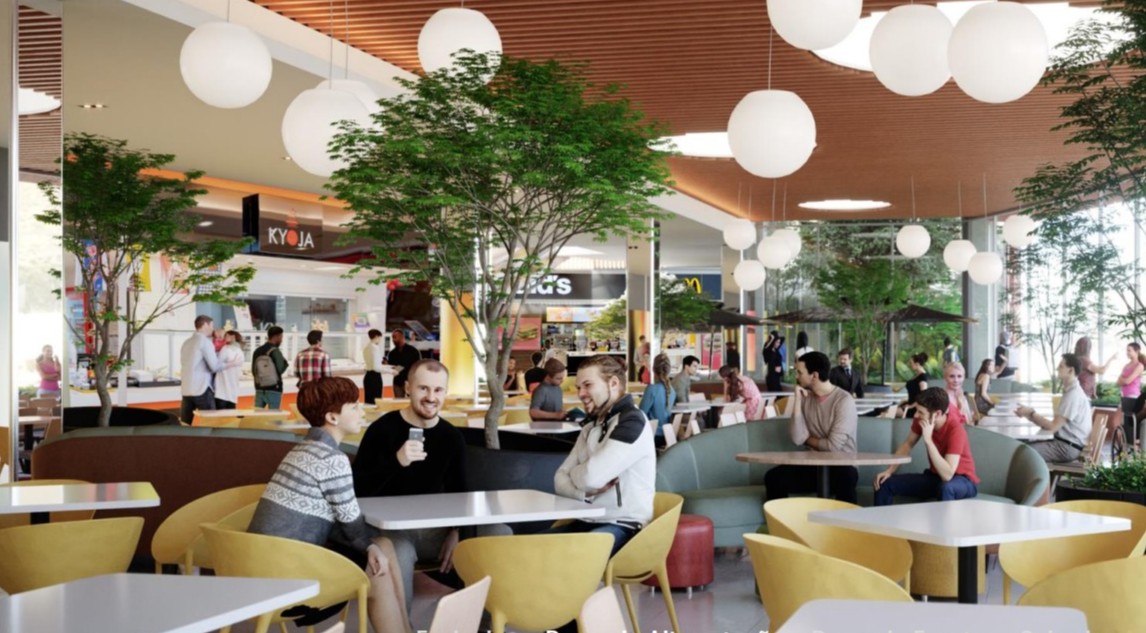 Praça de alimentação do shopping de Jaraguá vai ganhar novo visual a partir deste mês; veja o projeto