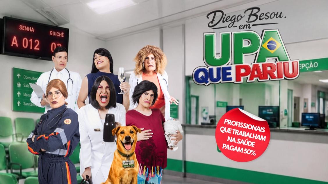 Diego Besou traz a Jaraguá do Sul comédia inspirada no caos e nos personagens de uma UPA