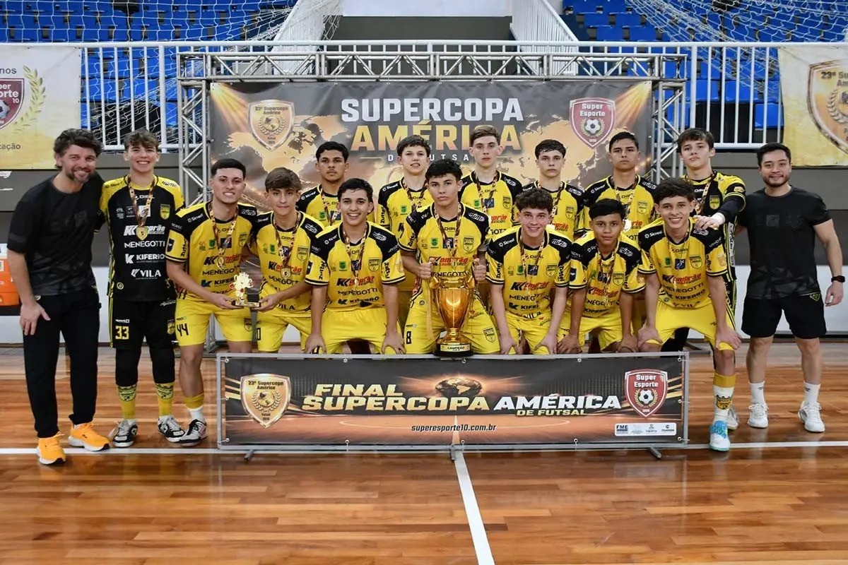 Jaraguá Futsal conquista título invicto da SuperCopa América Sub-16 com 100% de aproveitamento