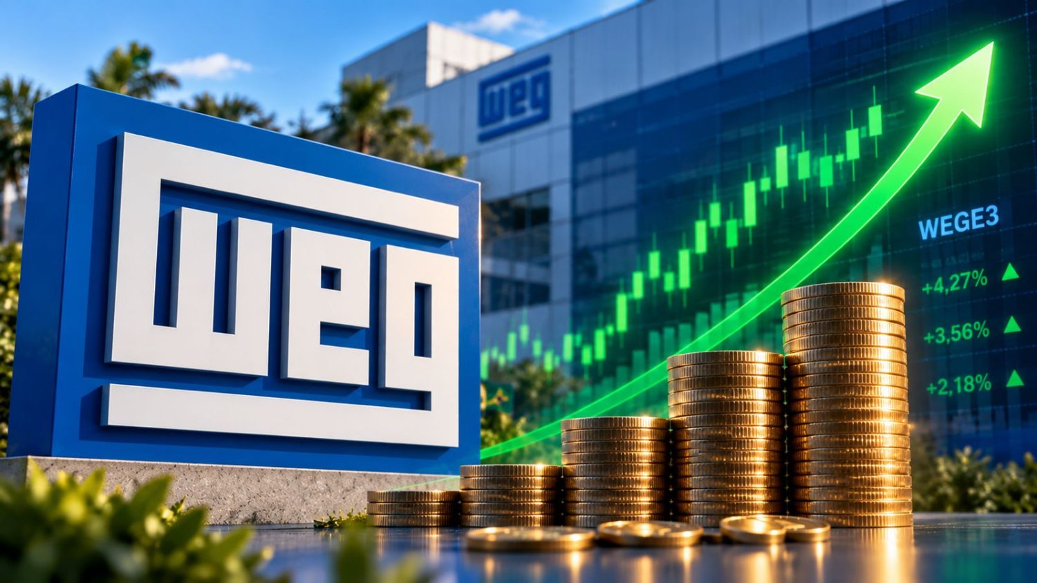 Tem ações da WEG? Empresa vai distribuir R$ 450 milhões; veja quanto você recebe