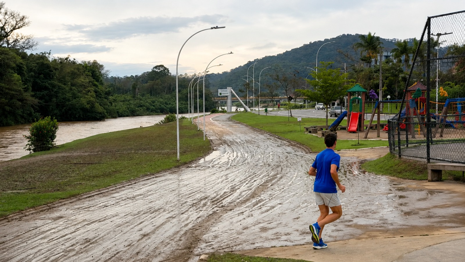 Jaraguá do Sul recebeu mais de 104 milímetros de chuva e teve alagamentos pontuais mesmo com Rio Itapocu acima de 5 metros